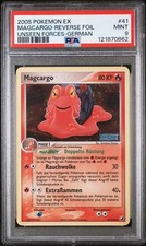 Pokemon Magcargo 41/115 EX Verborgene Mächte Deutsch Stamp MINT - PSA 9! POP2