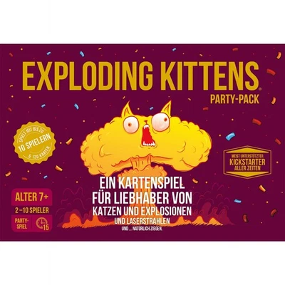 Exploding Kittens Party-Pack für 2 bis 120 Spieler Magnetbox | Neu + OVP