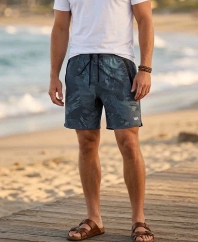 $60 RVCA Men’s Yogger 17” Shorts  - Camo Green Black -  Size: Large -New Tags