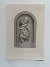 Antique Victorian Engraving “The Sister and Brother Symbolise love and innocence