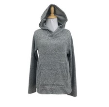 UGG Hoodie Womens XS Gray Charcoal Pilar Heather Raw Hem Pullover Sweatshirt