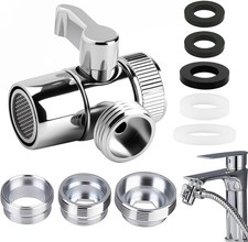 3 Way Shower Head Diverter Valve Shower Hose Attachment for Bath Taps Faucet