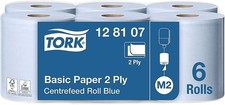 Tork M2 Blue Centrefeed Wiping Paper 2 Ply 6 Rolls x 150m 429 Sheets and Rolls