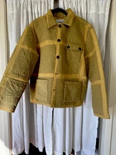 Bode Jacket Yellow Quilted Botanic Shadow Menswear 