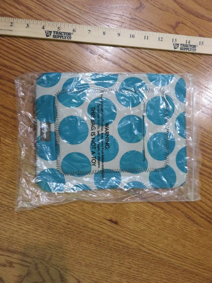 NEW Thirty One Tote A Tablet Teal Mod Dot Office Tablet Case Cover Pouch 8"x10" - Image 4 of 4
