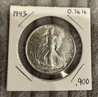 1943-P Walking Liberty Half Dollar, 90% Silver, Gem BU