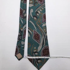 Mark Pendleton Men's Silk Tie Teal Abstract Geometric Pattern