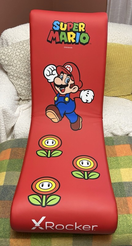 X Rocker Super Mario Floor Gaming Chair Mario Red Video Game