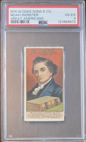 1888 N76 Duke #48 Noah Webster — PSA 4