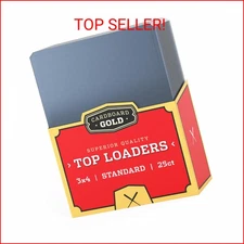 Cardboard Gold - 35pt Top Loaders for Cards - 25 Count - Premium 3x4 Inch Tradin