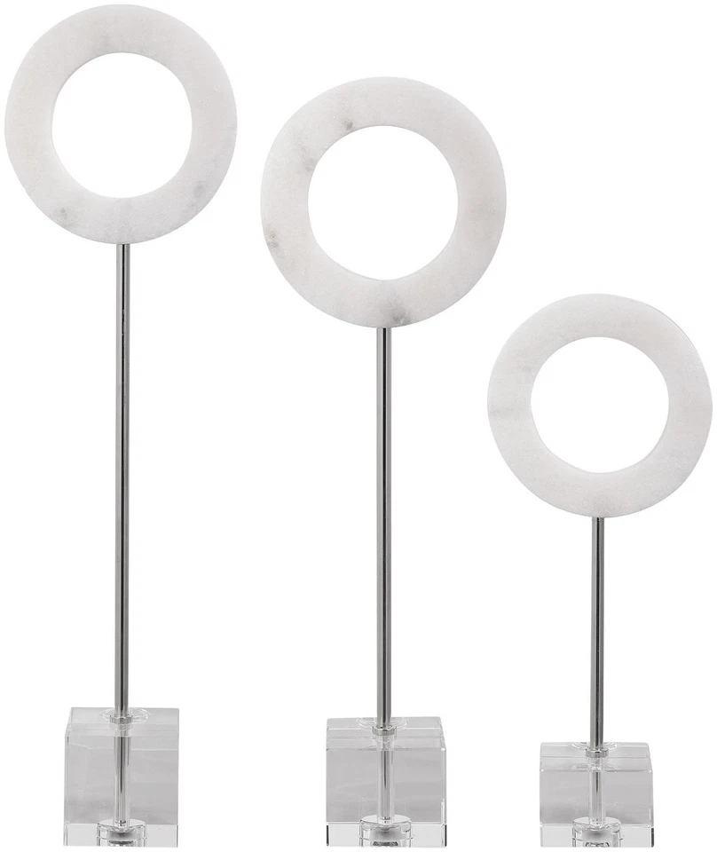 Lanzamiento de monedas Uttermost 17871 22" de alto cristal y mármol abstracto - cristal / Foto 4 de 4