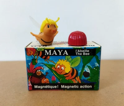 --- MAYA L'ABEILLE. MAGNETO FIGURINE AIMANTÉE --- NEUF BOITE. 1977