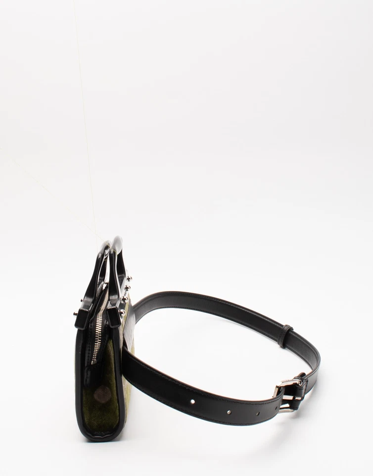 RRP€750 ETRO Love Trotter Velour Convertible Tote Belt Bag Pegaso Logo Zipped - Image 3 of 4