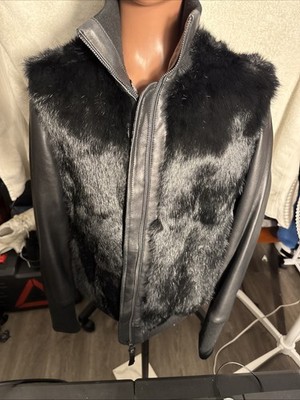 Mackage Woman Coat Leather Sleeve And Lamp Skin