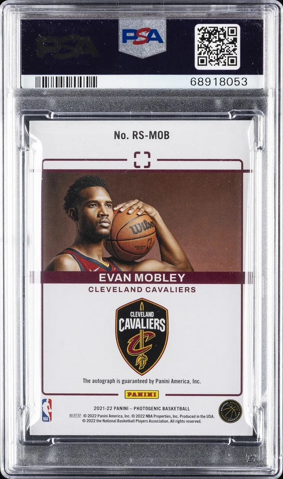 2021 PANINI PHOTOGENIC RC AUTOS #MOB EVAN MOBLEY PSA 10 AUTO - Image 2 of 2