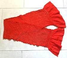 Vtg NOS Shibori Silk 44 Lx12" Tall Edge 7" Middle Japanese Obiage Sash Kimono