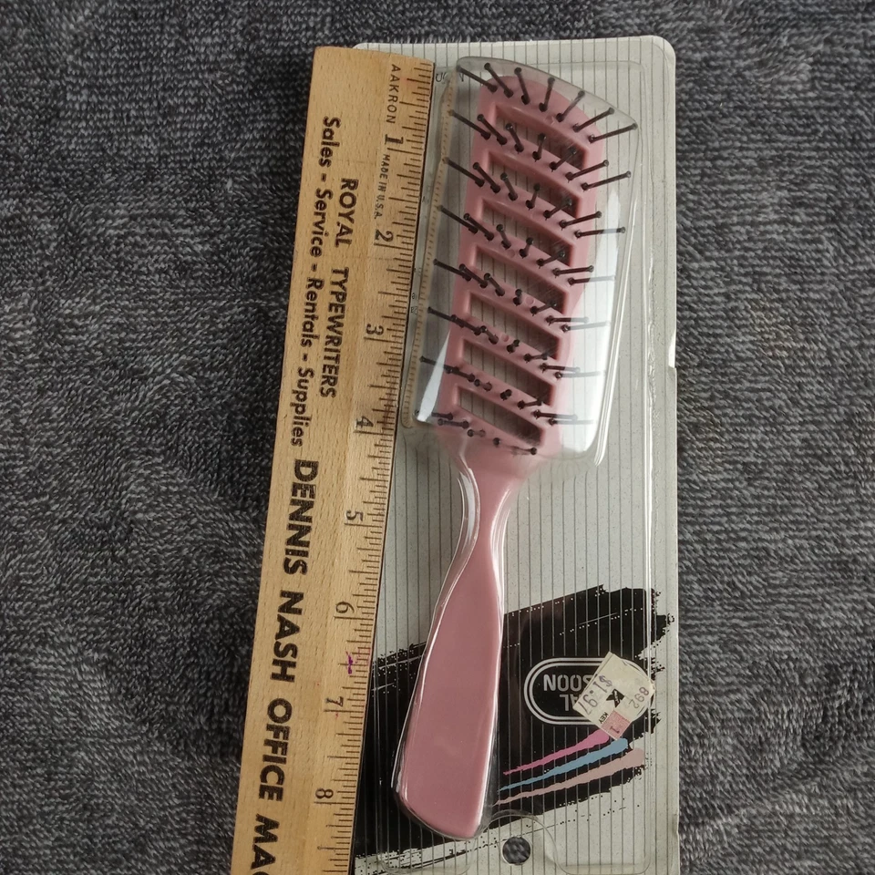 Antiga Escova de Ventilação Vidal Sassoon Grande Rosa Angulada para Styling Nylon 6003KM Nova 1992 - Imagem 3 de 4