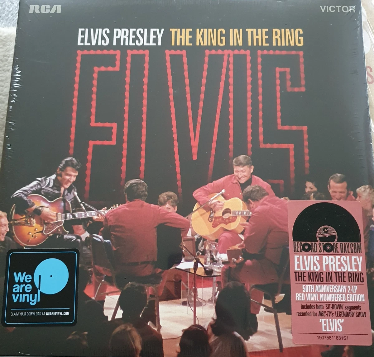 ELVIS PRESLEY- "THE KING IN THE RING" RSD 2018, 2LP RED VINYL W HYPES. #4092