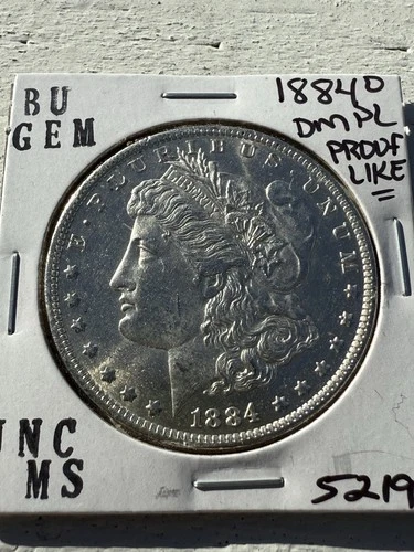 1884 O BU GEM MORGAN SILVER DOLLAR UNC MS+++ DMPL COIN 5219