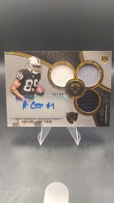 AMARI COOPER 2015 TOPPS TRIPLE THREADS RPA TRI ROOKIE PATCH AUTO RC #D /99