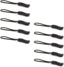 Upgraded Zipper Pulls, 10PCS Black - Premium Replacement for Luggage,