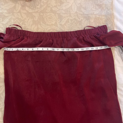 Spirit Of Grace Maroon Off Shoulder Bell Sleeve Flowing Dress Sz L - Picture 7 of 10