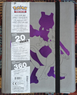 Ultra Pro Mewtwo Premium 9-Pocket 20 Page PRO-Binder for Pokemon (Brand New)