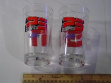 2 ESPN 25 Years Bud Light Glass Collectible S N NEWS RADIO CLASSIC MAGAZINE ETC