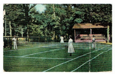 Playing Tennis Government Park Hot Springs Arkansas AR Postcard Posted 1910