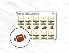 1389~~Football Game Tracker Planner Stickers.