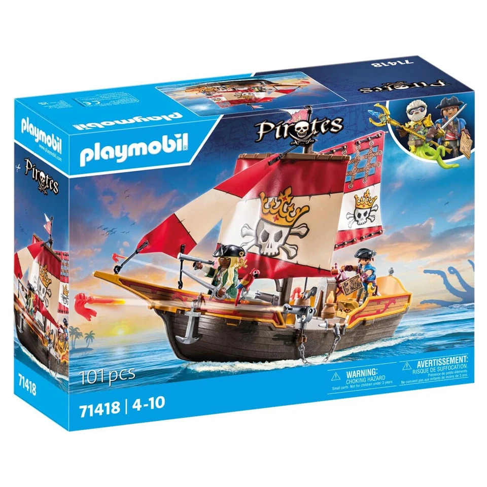 Playmobil Pirate Ship Kids/Childrens Interactive Play Fun Figure Toy Playset 4+