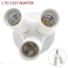1 E27 To 3 E27 Base Bulb Adapter Socket Splitter LED Light Lamp Converter Holder