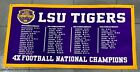 Lsu Tigers 4 Time Ncaa National Championship Schedule Banner