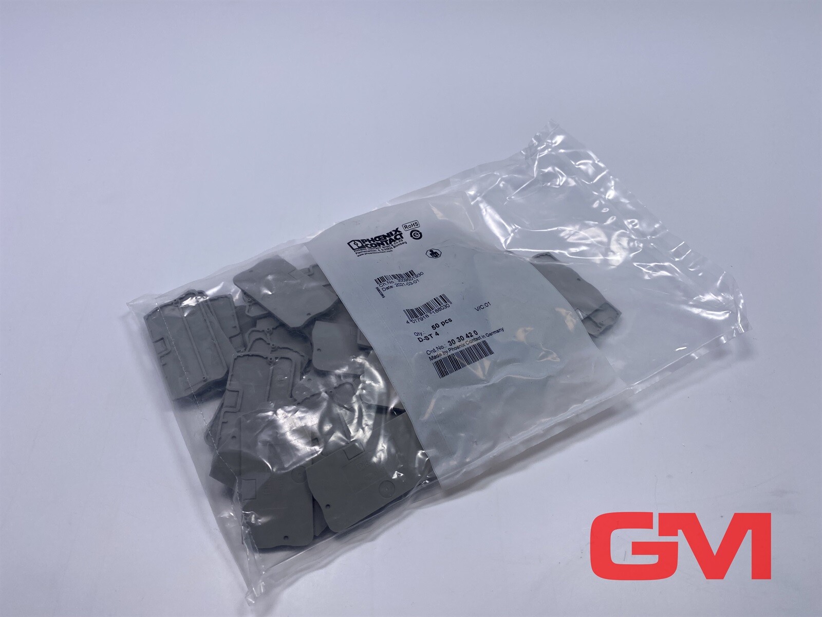 50x Phoenix Contact End Cover 3030420 D-ST 4 55.9x2.2x29mm
