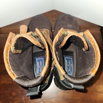 VINTAGE Polo Sport Ralph Lauren 11D Boots Duck Leather Buckle Zip