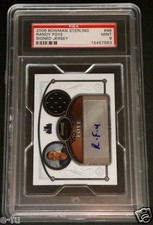 2006 Bowman Sterling RC #98 RANDY FOYE Rookie Auto Jersey PSA 9 MINT Pop 1/1