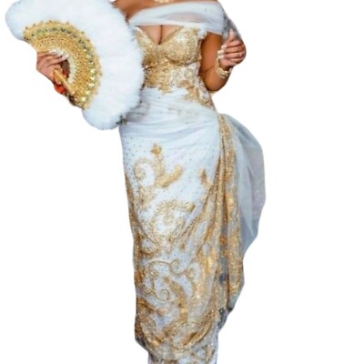 African Wedding Dress for women/Nigerian Wedding Guest Dress/George fabric  Dress | eBay