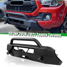 For Toyota Tacoma 2016-2022 Front Hidden Winch Bumper Guard Bull Bar Steel
