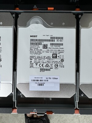 NetApp HGST 8TB 7.2k 12G SAS Hard Disk Drive  FRU: E-X4128A, 108-00614