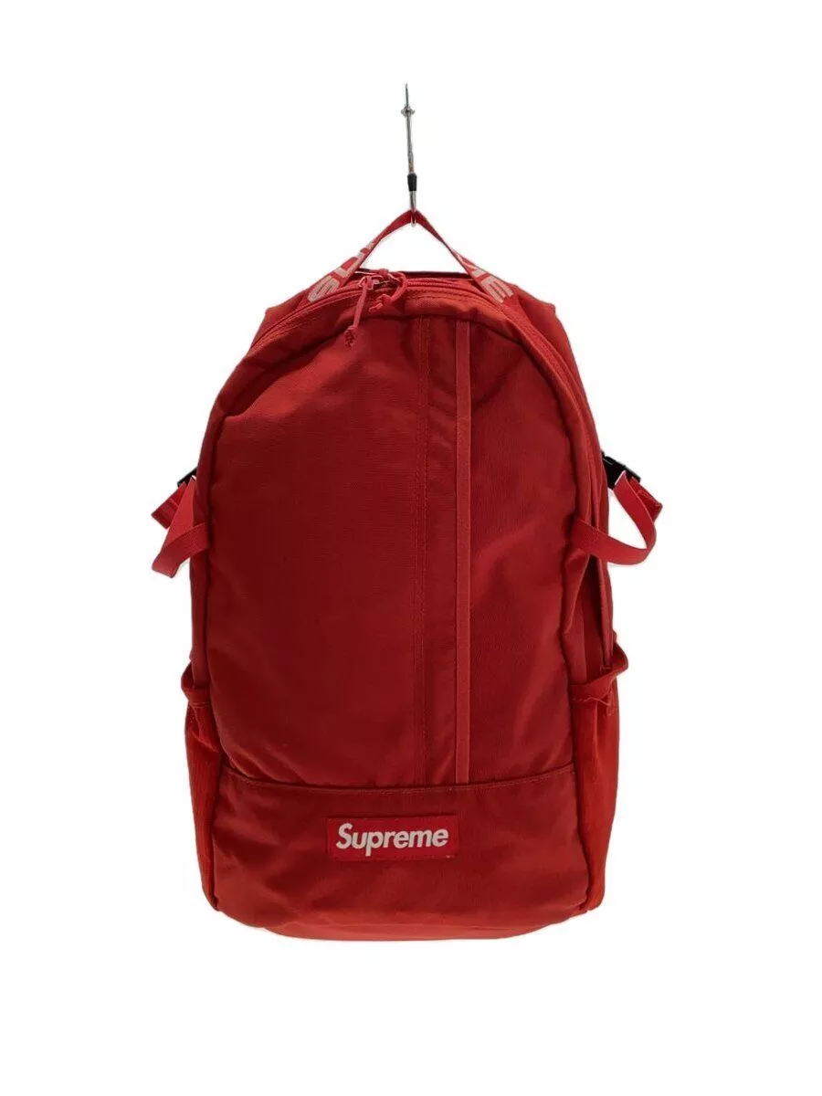 Sac à dos Supreme 18SS Cordura Ripstop ruban nylon logo ROUGE occasion