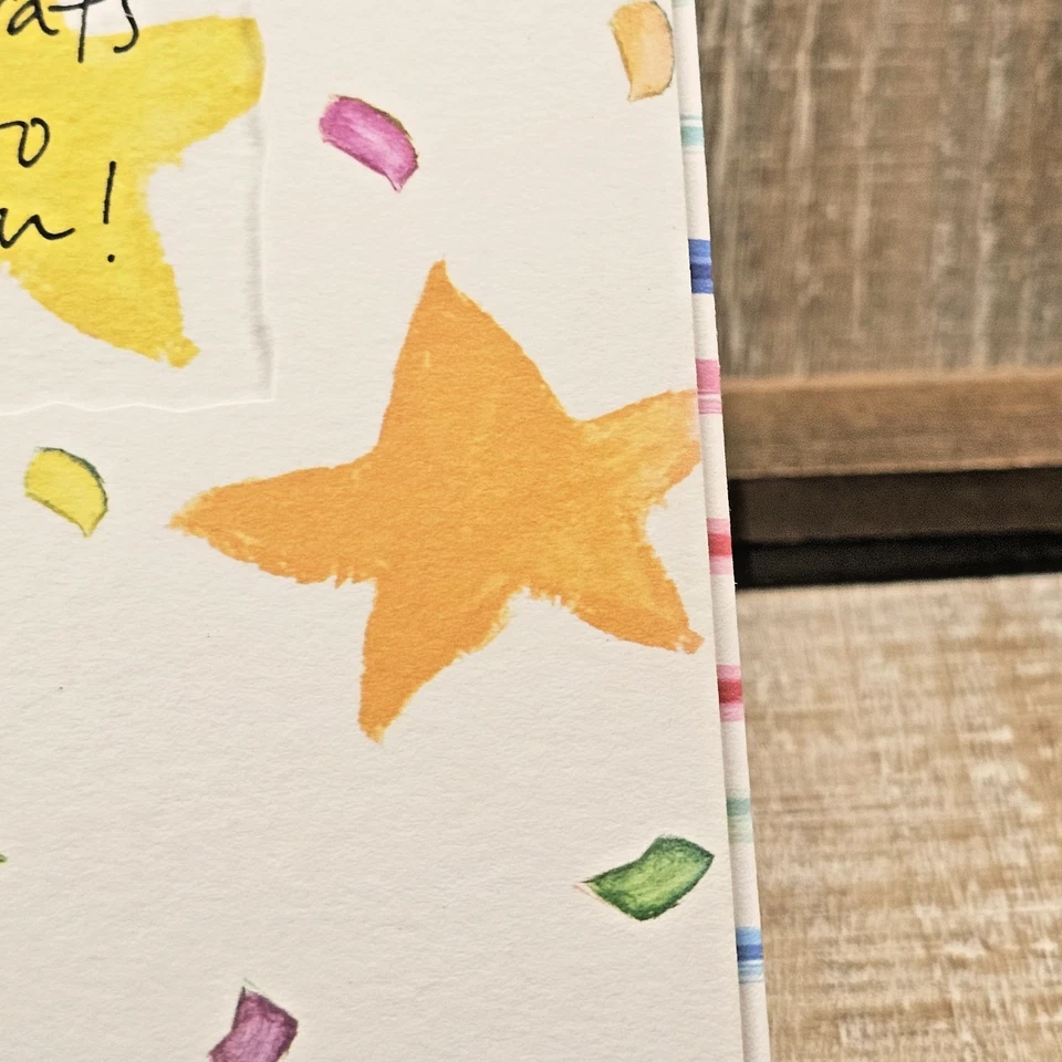 Leanin Tree Congratulations Greeting Card Gold Star Colorful Art From The Heart - Image 4 of 4