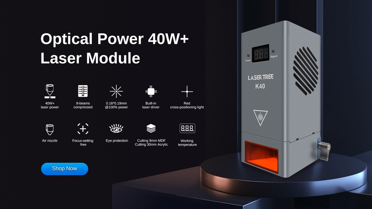 LASER TREE K40 Upgrader 40W Optical Power Laser Module Head
