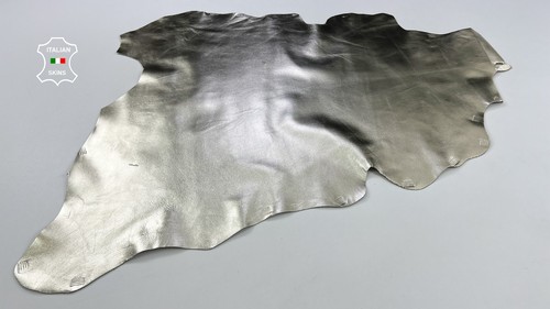 METALLIC LIGHT GOLD ROUGH Italian Goatskin Goat leather hide 5+sqf 1.0mm C1796 - Picture 2 of 7