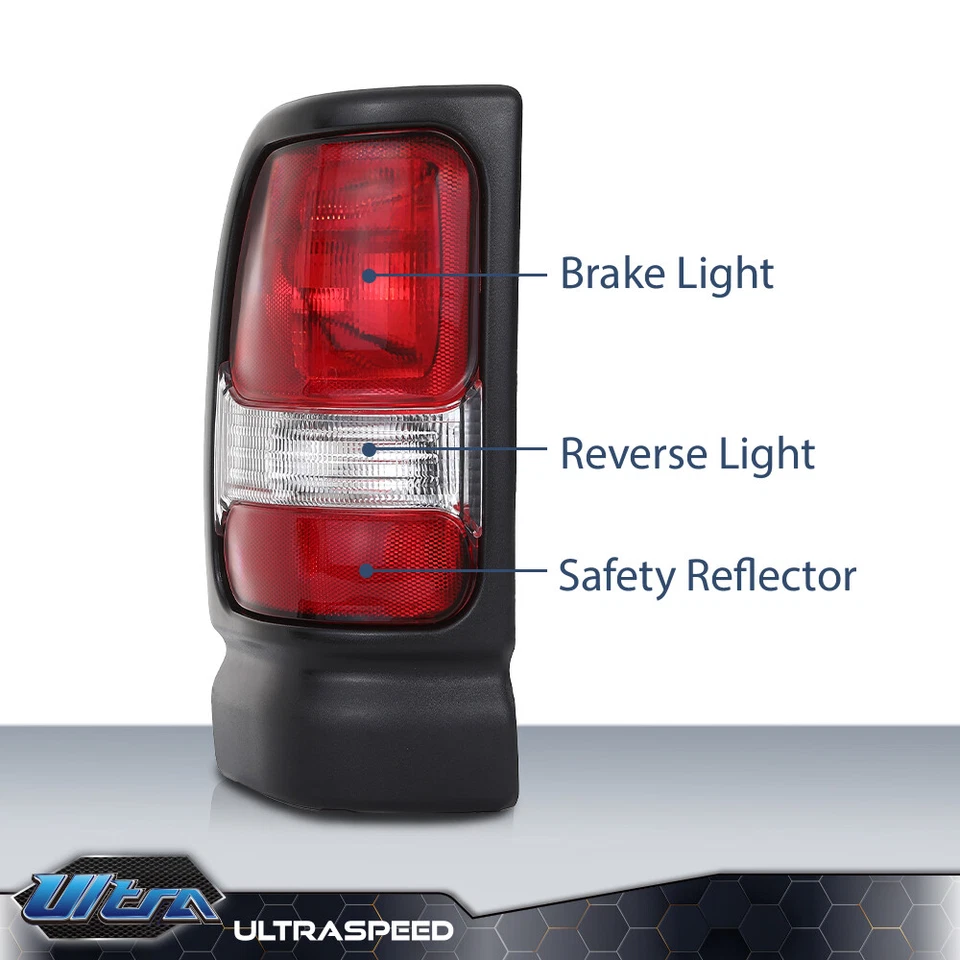 Par de luces traseras aptas para camioneta Dodge Ram 1500 2500 3500 1994-2001 02 Foto 3 de 4