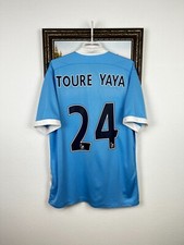 Manchester City Home football shirt 2015 Soccer #24 Toure Yaya Nike Jersey Sz XL
