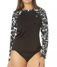 NEW Hurley Ladies Long Sleeve Rash Guard UPF 50 Size 2XL