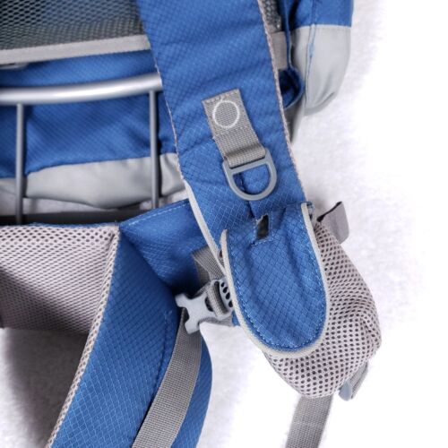High Sierra Badger 40L Hiking Backpack Blue Gray Outdoor Travel Pack Frame - Picture 9 of 17