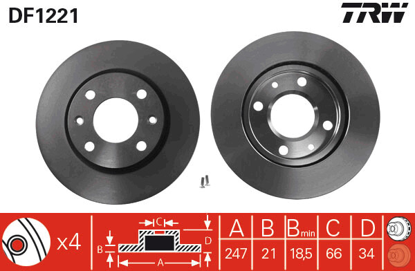 55 2x Brake Disc for PEUGEOT MEGA MAPLE (SMA) LIFAN CITROËN (DF