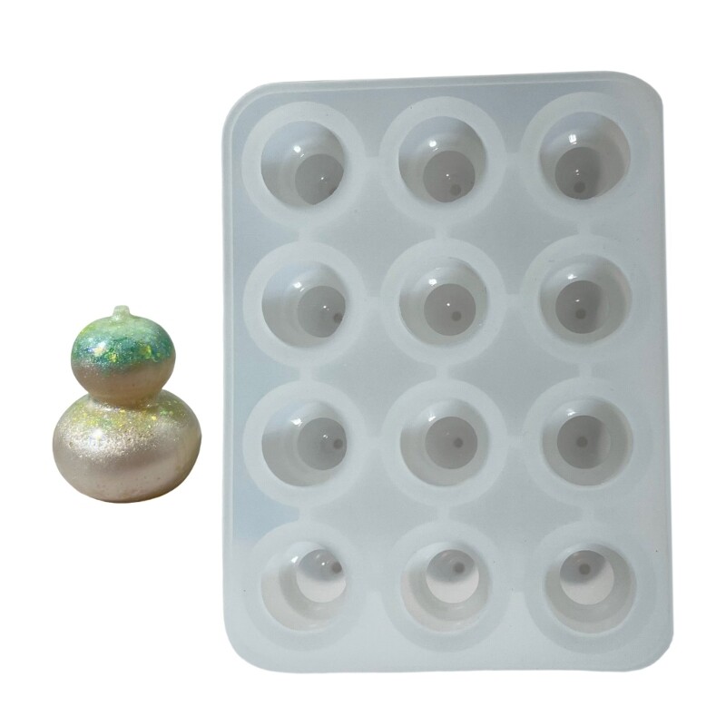 Silicone 12-Cavity Gourd Molds for Epoxy Resin Jewelry Making