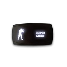 SNIPER MODE - Horizontal LED Rocker Switch 5 Pin Dual Light 20A 12V ON / OFF